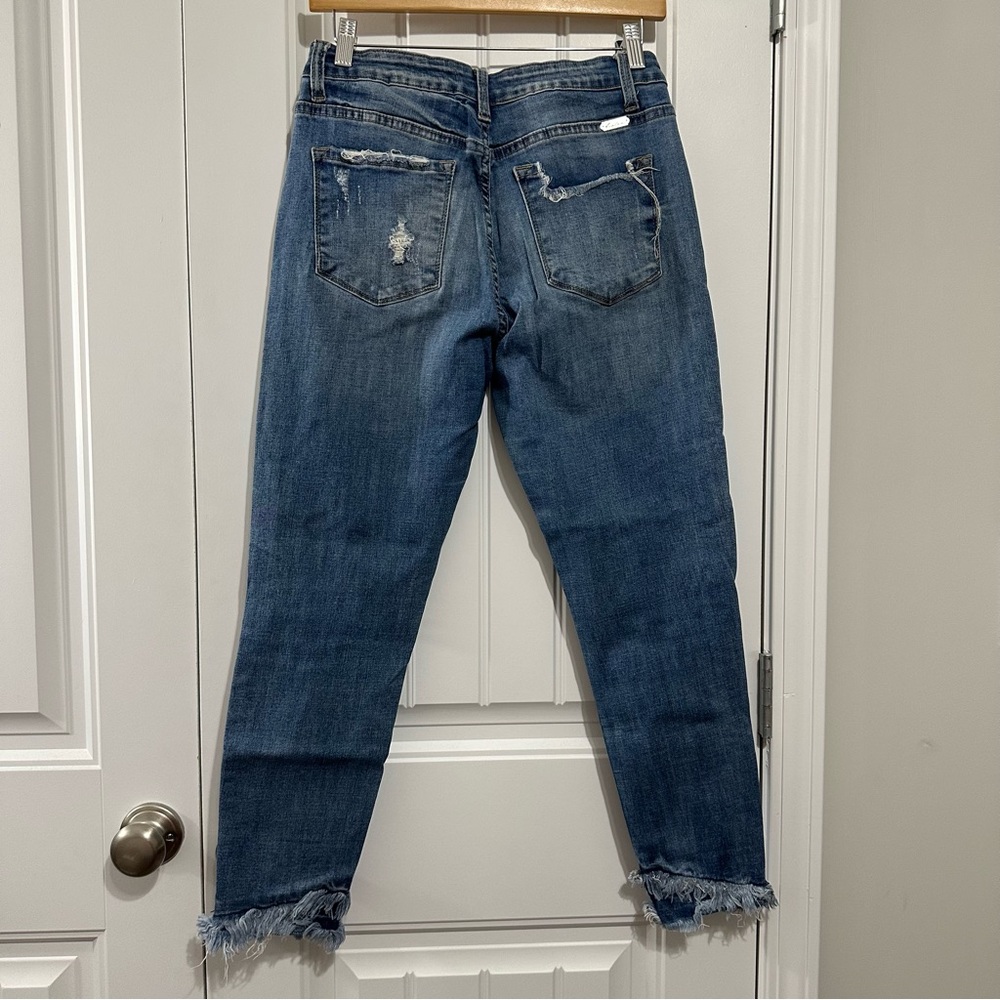 KanCan Blue Distressed Ankle Jeans - Picture 2 of 6